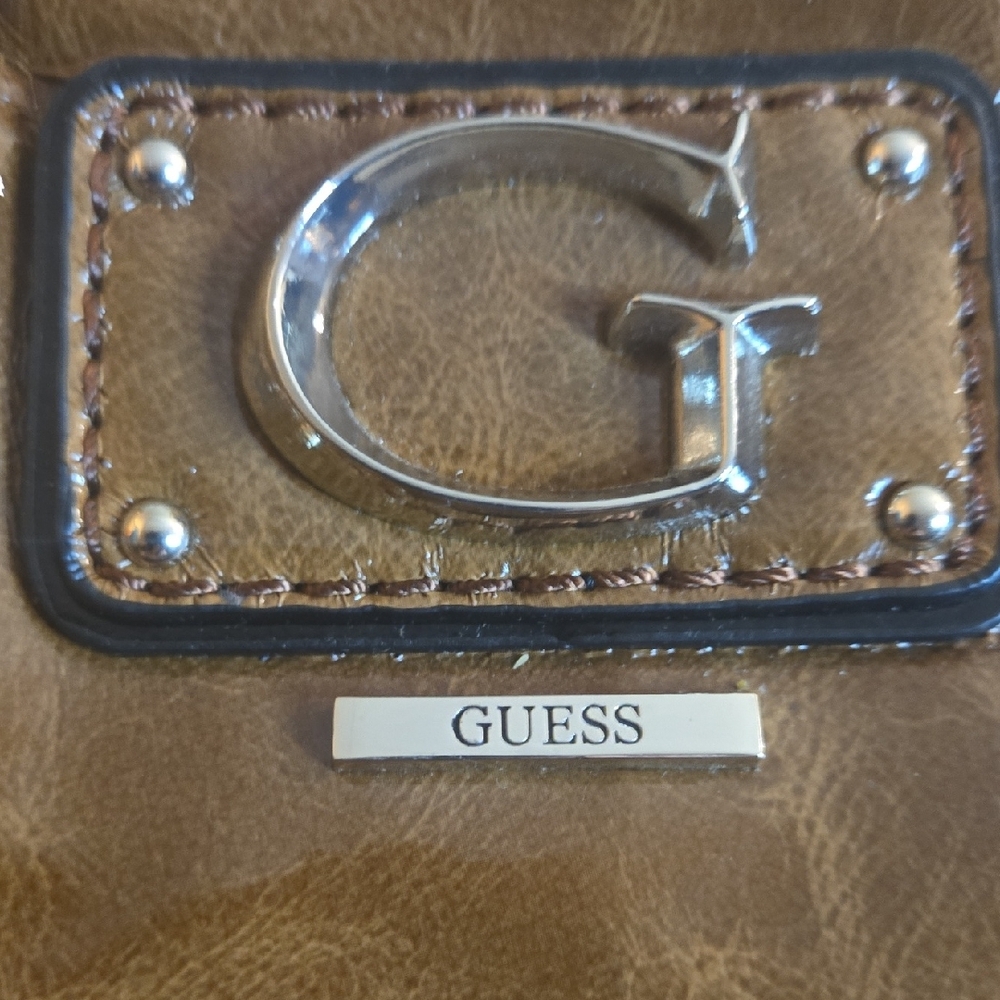 Guess Patent Leather Brown Handbag - image 2
